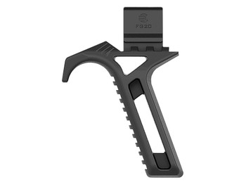 Recover Tactical FG2001 FG20 Black Polymer Angled Grip compatible with 20/20N, 20/21, 20/22 & 20/80 Stabilizers