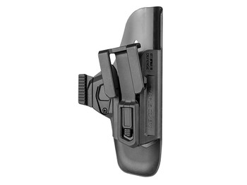 FAB Defense SCCG9B Scorpus Covert IWB Black Polymer Belt Clip Compatible w/Glock 17/19/23/32 Belt 1.50-1.75" Wide Right Hand
