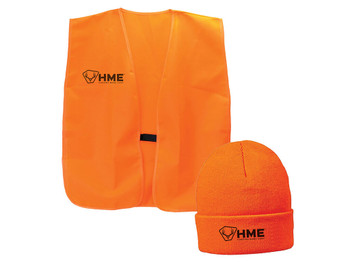 HME HMEVESTKCO Safety Vest/Beanie OSFA Orange Polyester