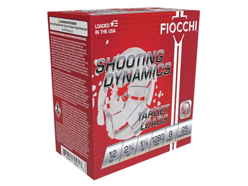Fiocchi 12SDHV8 Shooting Dynamics Target 12Gauge 2.75" 1 1/8oz 8Shot 25 Per Box/10 Case