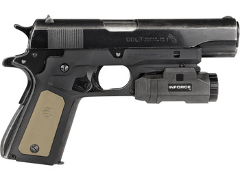 Recover Tactical CC3P0102 Frame Grip Black Polymer Frame with Interchangeable Black & Tan Panels for Standard Frame 1911