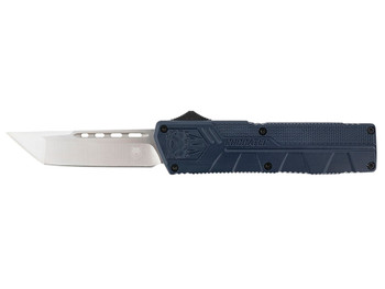 CobraTec Knives NYCTLWTNS Lightweight 3.25" OTF Tanto Plain D2 Steel Blade/NYPD Blue Aluminum Handle Includes Pocket Clip