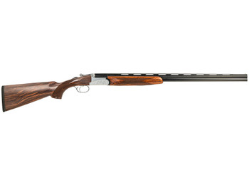Fausti Usa, Inc 15403 Caledon 410 Gauge 3" 2rd 26" Blued Barrel, Engraved Stainless Rec, Wood Laser Grain Stock, Metallic Bead Sight