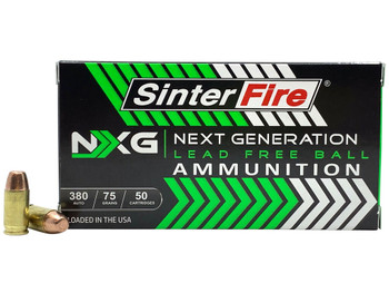 SinterFire Inc SF38075NXG Next Generation (NXG) 380ACP 75gr Lead Free Ball 50 Per Box/20 Case