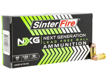 SinterFire Inc SF40125NXG Next Generation (NXG) 40S&W 125gr Lead Free Ball 50 Per Box/20 Case