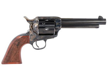 Taylors & Company 550811 Smoke Wagon 357 Mag Caliber with 5.50" Blued Finish Barrel, 6rd Capacity Blued Finish Cylinder, Color Case Hardened Finish Steel Frame & Checkered Walnut Grip
