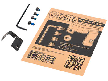 Strike Industries EMPCLIPL Magazine Pocket Clip Stainless Steel Black for SI EMP Mag Extension Left Hand
