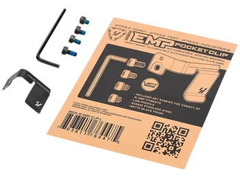 Strike Industries EMPCLIPL Magazine Pocket Clip Stainless Steel Black for SI EMP Mag Extension Left Hand