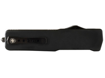 Templar Knife LABR321 Premium LW Large 3.50" OTF Drop Point Plain Black Oxide Stonewashed D2 Steel Blade, 5.25" Black Aluminum Handle