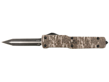 Templar Knife MAMOB121 Premium LW Slim 3.16" OTF Dagger Plain Black Oxide Stonewashed Powder Coated D2 Steel Blade, 4.93" Mossy Oak Bottomland Aged Aluminum Handle