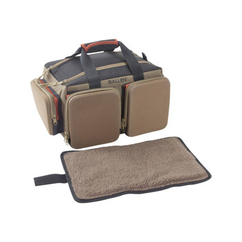 Allen 8305 Eliminator Rangemaster Tan Range Bag wPistol Rug Multiple Exterior Pockets  Rigid Bottom wFeet For Stability UPC: 026509008866