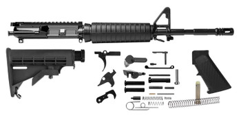 DelTon Inc RKT100 Heavy Carbine Rifle Kit  5.56x45mm NATO 16 M4 Profile Chrome Moly Vanadium Barrel 7075T6 Anodized Aluminum Receiver with A2 Flash Hider UPC: 848456000003