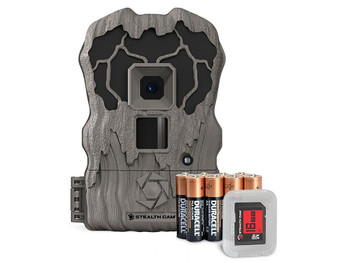 Stealth Cam STCQV18K QV18 Combo Brown 18MP Image Resolution, Low Glow Flash, Up to 32GB SD Card Memory, Features Integrated Python Provision Lock Latch