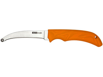 AccuSharp 734C AccuZip 4" Fixed Plain Stainless Steel/ Blade Blaze Orange Ergonomic Anti-Slip Rubber Handle