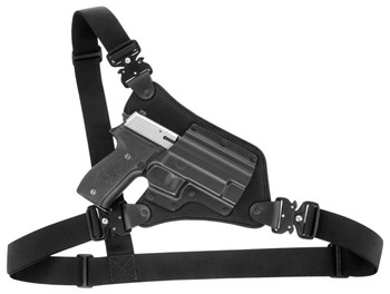 Galco HR880RB High Ready Chest Holster Fits Chest Up To 58  Black KydexNylon ShoulderTorso Strap Fits Springfield XD 4XDM 4.5 Right Hand UPC: 601299025691