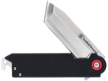 Smith & Wesson Knives 1193144 Big Benji 3.50" Folding Plain Stainless Steel Blade 4.25" Black