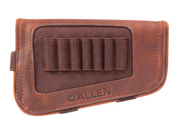 Allen 8517 New Castle Buttstock Cartridge Carrier Brown Leather 7rd Rifle Buttstock Mount