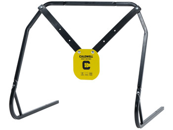 Caldwell 1140016 Gong & Target Stand 8" Yellow AR500 Steel Gong Hanging Includes XL Strap Hangers