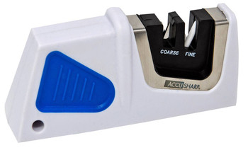 AccuSharp 080C PullThrough Sharpener Fine Diamond Tungsten Carbine Sharpener Plastic Handle BlueWhite UPC: 015896000805