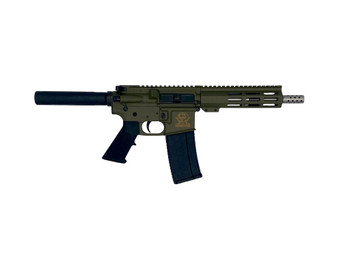 Great Lakes Firearms GL15223SSPODG AR-15 Pistol 223 Wylde 30+1 7.50" Stainless Barrel, OD Green Rec, 7" M-LOK Handguard, Buffer Tube (No Brace), Black A2 Grip