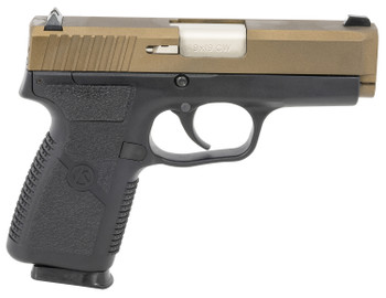 Kahr Arms CW90G93BB CW9  9mm Luger 71 3.50 Matte Stainless Barrel Burnt Bronze Cerakote Serrated Steel Slide Black Polymer Frame Black Textured Polymer Grips UPC: 602686422598