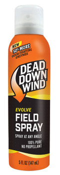 Dead Down Wind 1305601 Evolve Field Spray Cover Scent Odorless Scent 5 oz Aerosol UPC: 854182006608 Dead Down Wind 1305601 Evolve Field Spray Cover Scent Odorless Scent 5 oz Aerosol UPC: 854182006608