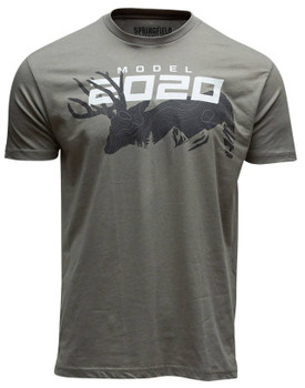 Springfield Armory GEP8607S 2020 Mule Deer Mens Stone Gray CottonPolyester Short Sleeve Small UPC: 706397951603