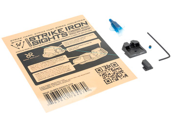 Strike Industries MP9SIGHTSSTN Strike Iron Sights Black/Blank Front Sight Black/Blank Rear Sight Smith & Wesson M&P Standard Height