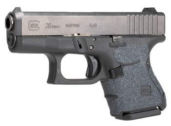 Hogue 18649 Wrapter Adhesive Grip made of Heavy Grit with Black Finish for Glock 26 27 33 Gen 4 UPC: 743108186497