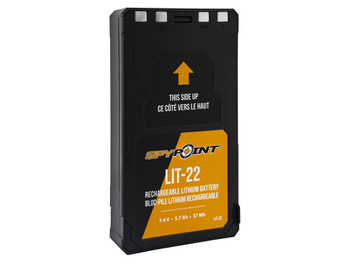 Spypoint 05549 LIT-22 Rechargeable Lithium Battery Pack Black 7.4 Volts