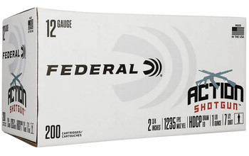 Federal AS12H75 Action Shotgun  12 Gauge 2.75 1 18 oz 7.5 Shot 200 Per Box 1 UPC: 604544691344