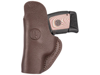 1791 Gunleather FCD1BRWL Fair Chase IWB Size 01 Brown Leather Deer Hide Belt Clip Fits Ruger LCP 380/S&W Bodyguard Left Hand