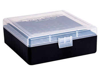 Berry's 15382 Ammo Box 38Special/357Mag Clear/Black Plastic 100rd