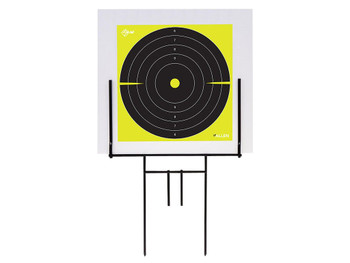 EZ-Aim 15309 Portable Range Target Stand Black Steel 18" W x 19" H Includes 2 Adhesive Targets