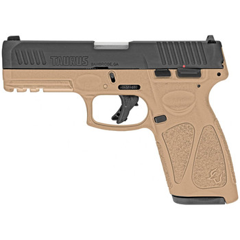 Taurus 1G3B941T G3  9mm Luger 151 Or 171 4 Matte Stainless Steel Barrel Tan Polymer Frame With Picatinny Acc. Rail Tenifer Matte Black Steel Slide ReStrike Capability Manual Safety UPC: 725327625773