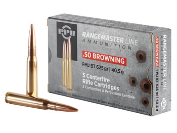 PPU PPRM50 Rangemaster 50BMG 625gr Full Metal Jacket 5 Per Box/20 Case