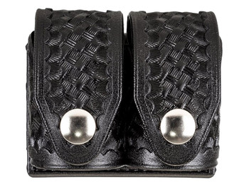 HKS 203BMBN SpeedLoader Case Double Medium Black Hytrel Belt Loop Belts 2.25" Wide