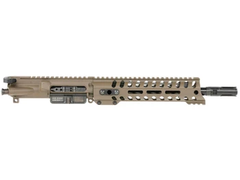 Patriot Ordnance Factory Minuteman Complete Upper 5.56x45mm NATO 10.50" Black Nitride Barrel Aluminum Patriot Brown Receiver 9" M-LOK Handguard Lo Pro DI Gas Block (Mid Length)