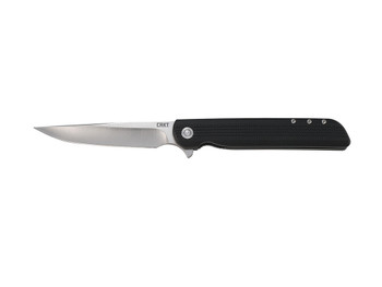 CRKT 3810 LCK + Large 3.62" Folding Drop Point Plain Satin 8Cr13MoV SS Blade/ Black GRN Handle Includes Pocket Clip
