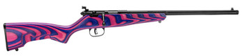 Savage Arms 13797 Rascal  22 LR Caliber with 1rd Capacity 16.12 Barrel Matte Blued Metal Finish  Boyds Minimalist PinkPurple Hybrid Laminate Stock Right Hand Youth UPC: 062654137976