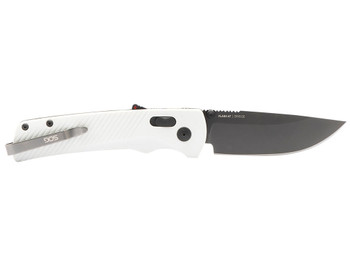S.O.G SOG11181041 Flash AT 3.45" Folding Straight Back Plain TiNi Cryo D2 Steel Blade, Concrete Gray Textured GRN Handle