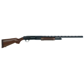 Mossberg 50430 500 RetrogradeField 12 Gauge 3 51 28 Barrel Matte Blued Metal Finish Walnut Stock wCheckered Grip  Corncob Forend Dual Bead Sight AccuSet Chokes UPC: 015813504300
