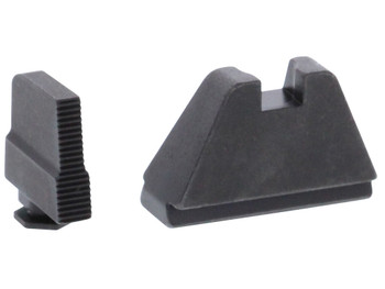 AmeriGlo GL507 Optic Compatible Sight Set for Glock 5XL Tall Serrated Front Sight-Black Rear Sight