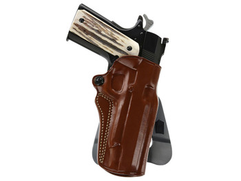 Galco SM2213R Speed Master 2.0 OWB Tan Leather Paddle Fits 1911 Fits 5" Barrel Left Hand