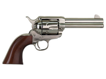 Cimarron PPP357N Pistolero 38 Special/357 Mag 6 Shot, 4.75" Nickel-Plated Steel Barrel, Cylinder & Frame, Wide Front Sight, Smooth Walnut Grip