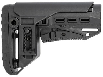 NcStar DLG-130-052 Compact PCP52 Mil-Spec Stock Black Synthetic Collapsible with Adjustable Cheekpiece