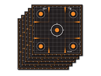 EZ-Aim 15314 Splash Reactive Self-Adhesive Paper Black/Orange 12" Sight-In Grid 5 Pack