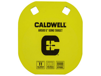 Caldwell 1116700 Gong 5" Yellow AR500 Steel 0.38" Thick Hanging
