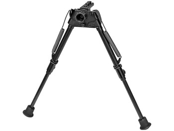 Harris Bipods S-LM-LOK Swivel L M-LOK, 9-13", Black Steel/Aluminum, Rubber Feet