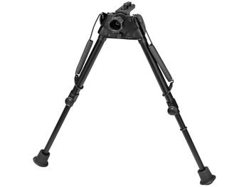 Harris Bipods S-L2M-LOK Swivel L M-LOK, 9-13", Black Steel/Aluminum, Self-Leveling Legs, Rubber Feet